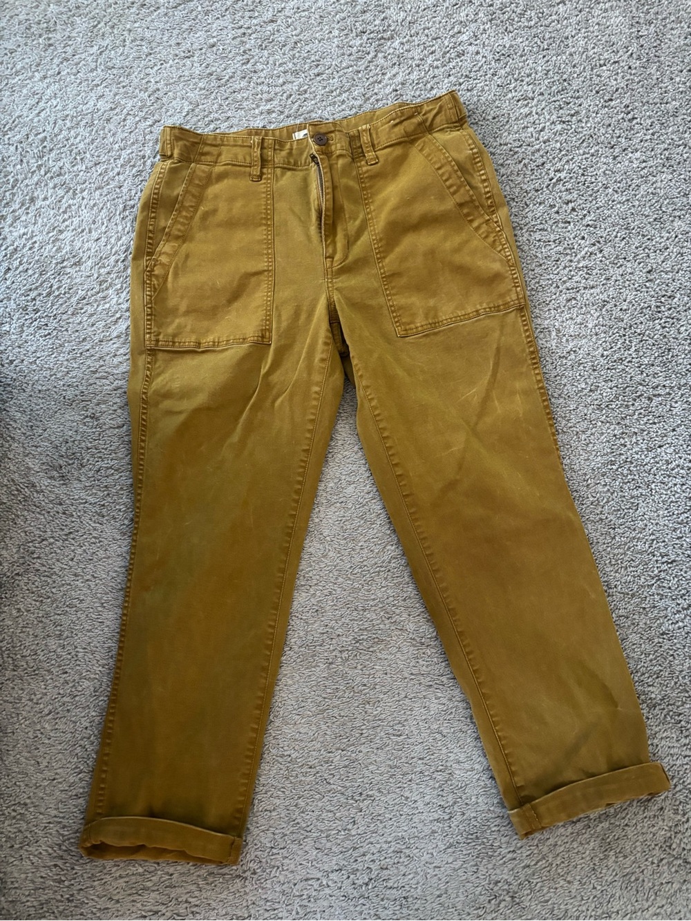 Madewell Cropped Slim Utility Pants khaki Size 30